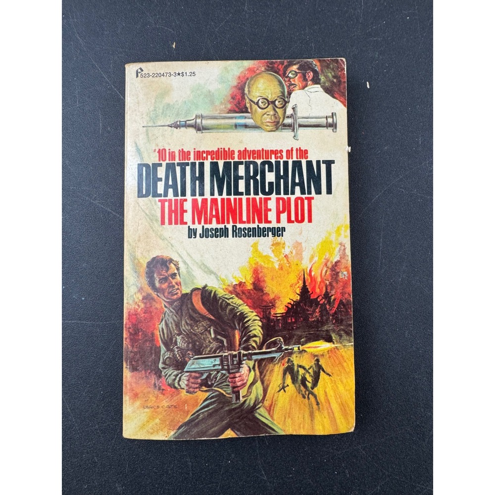 Death Merchant The Mainline Plot Joseph Rosenberger Vintage Paperback Book 1974